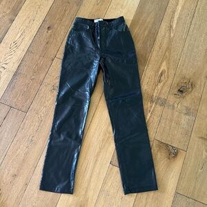 A&F Navy Patent Leather Pants